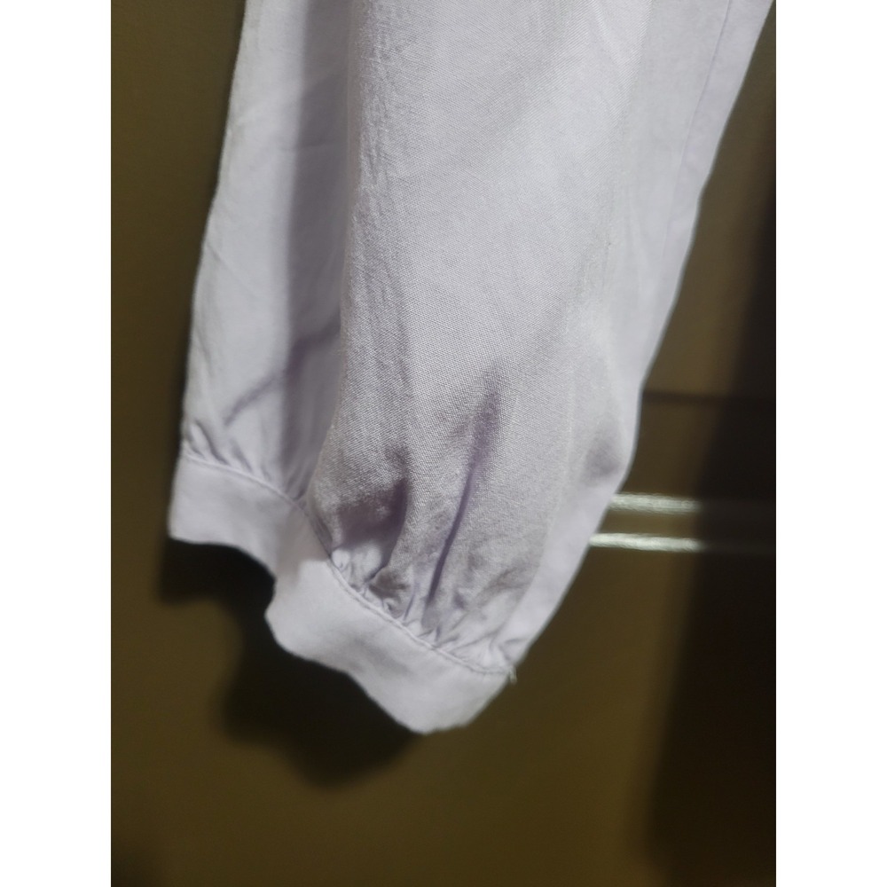 J. Crew Lilac Faux Wrap Blouse Womens 12 Tie Waist 100% Rayon Career Casual - Picture 7 of 13